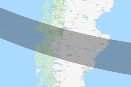 Santa Cruz es la provincia donde se verá mejor el eclipse anular (Foto NASA)