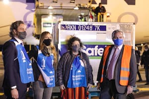 Santiago Cafiero, Cecilia Nicolini, Sandra Vizzotti y Alberto Fernández