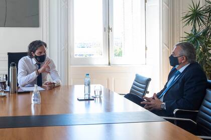 Santiago Cafiero se reunió esta tarde con el goberanador de la provincia de Jujuy, Gerardo Morales