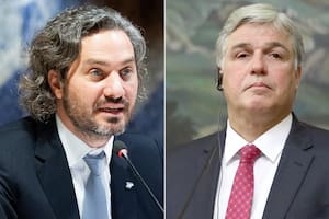 Santiago Cafiero y el canciller uruguayo, Francisco Bustillo