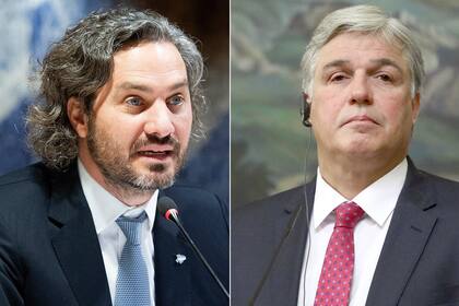 Santiago Cafiero y el canciller uruguayo, Francisco Bustillo