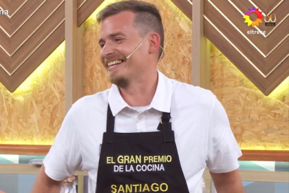 Santiago, uno de los participantes de El gran premio de la cocina, cantó un tema de Los Piojos y sorprendió con su talento