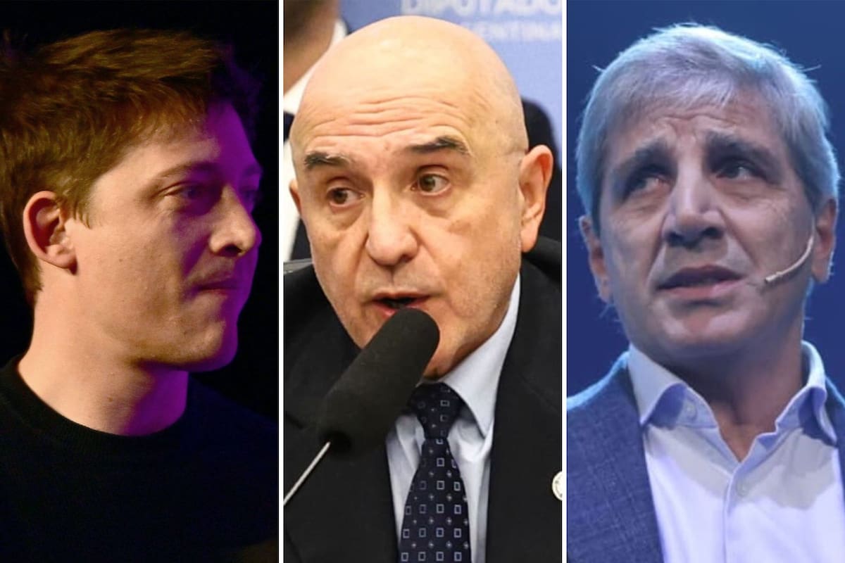 Santiago Caputo, Alejandro Vilches y Luis Caputo