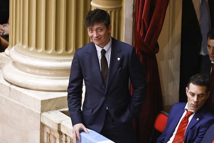 Santiago Caputo, en la apertura de sesiones ordinarias en el Congreso Nacional, antes de increpar a Facundo Manes