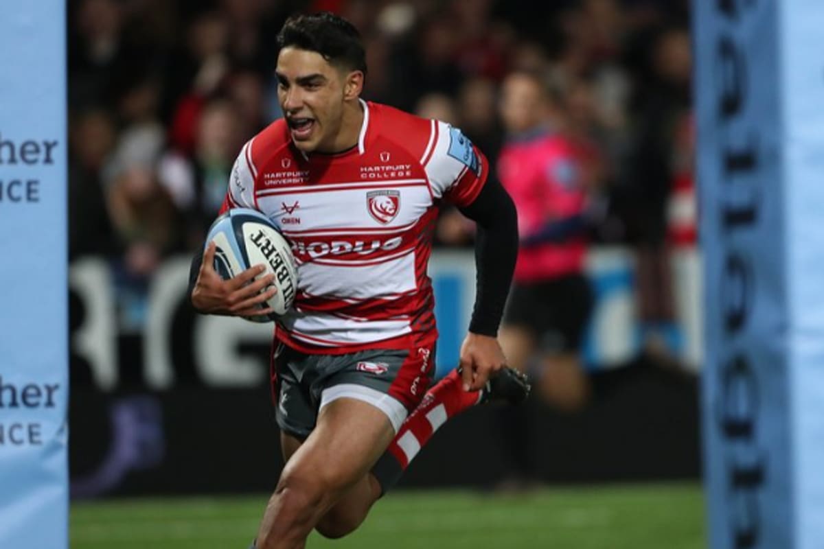 Santiago Carreras sonríe ya antes de apoyar, porque su try para Gloucester contra Harlequins es inevitable; su equipo no ganaba desde el 31 de diciembre, pero marcha cuarto en la inglesa liga Premiership.