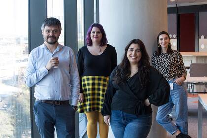 Santiago Casey, Fernanda Fumagalli, Daniela Martin y Celeste Reyes de Endava.