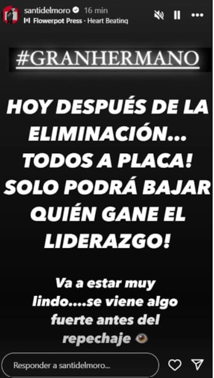 Santiago del Moro anunció que todos los participantes de Gran Hermano van a placa