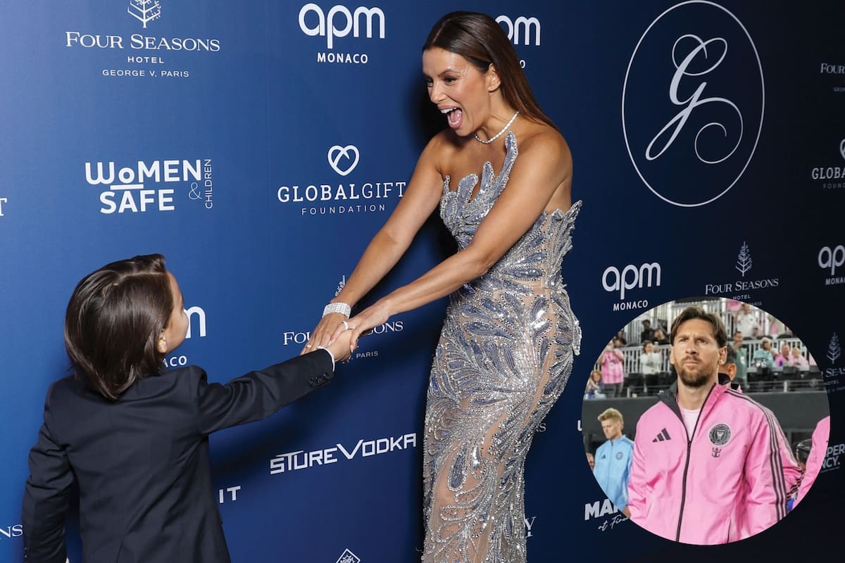 Santiago Enrique Baston and Eva Longoria en la Global Gift Gala el 5 de octubre de 2025, en París, Francia