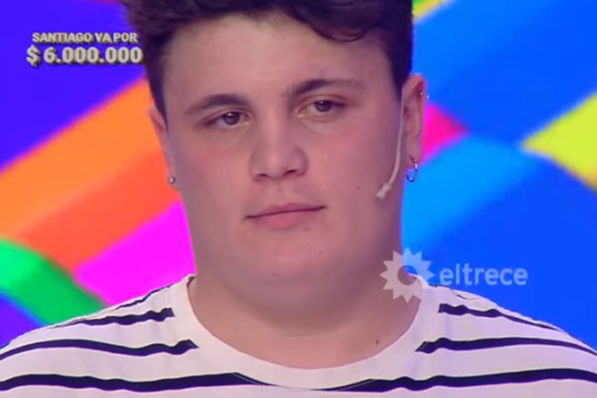 Santiago estudia Ciencia Política, sueña con ser presidente y se consagró en Los 8 escalones de los 3 millones (Foto: Captura eltrece)