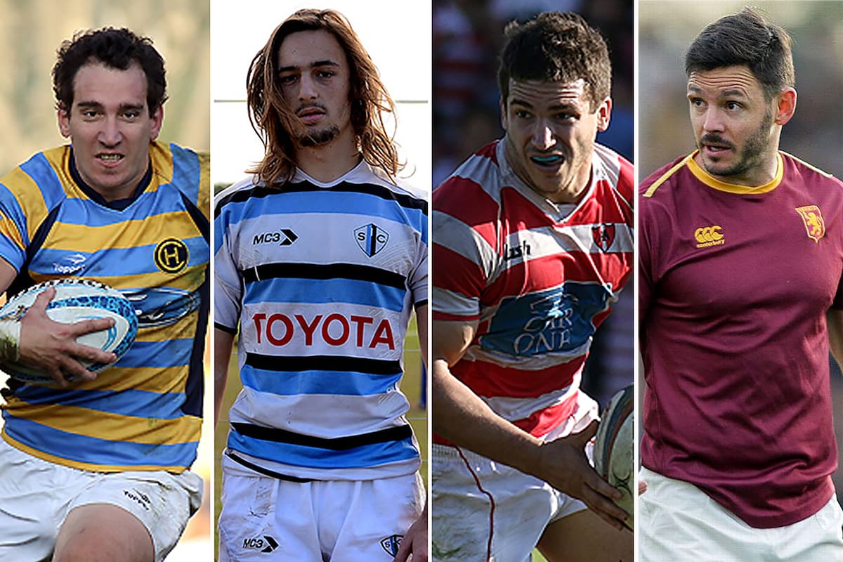 Santiago Fernández (Hindú), Carlos Pirán (SIC), Tobías Moyano (Alumni) y Gonzalo Gutiérrez Taboada (Newman), referentes de los cuatro semifinalistas del Top 12 de URBA.