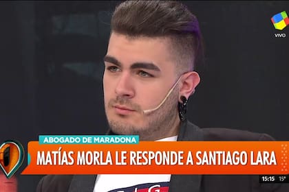 Santiago Lara pasó por el living de Intrusos para contar su historia y Matías Morla, abogado de Diego Maradona, se puso a su disposición