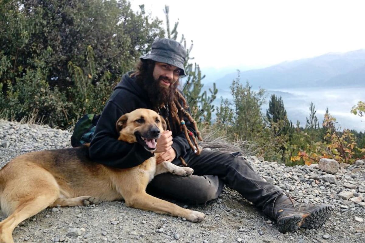 Santiago Maldonado en la Patagonia