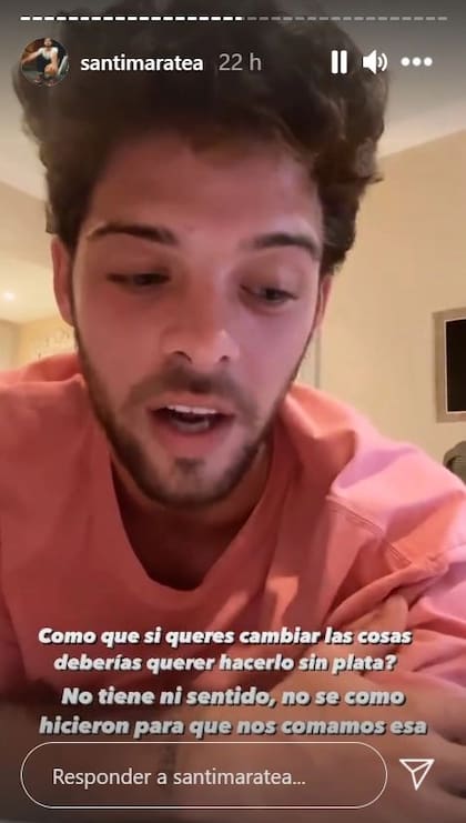 Santiago Maratea respondió a las críticas: "¿Cómo que si querés cambiar las cosas deberías querer hacerlo sin plata?"
