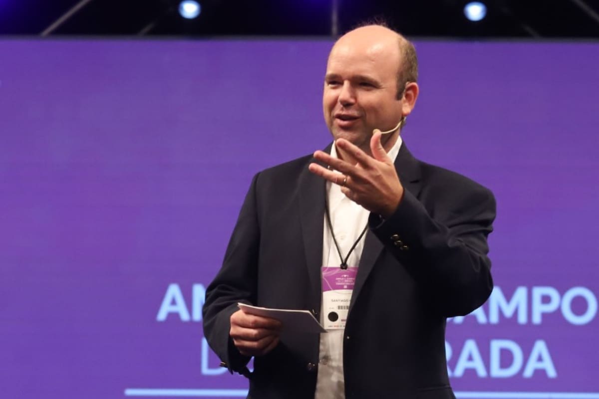 Santiago Negri, presidente de CREA, durante su discurso de cierre