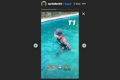 Santiago sale del agua, en el primer tramo de una experiencia insólita