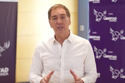 Santilli en el spot publicitario de La Libertad Avanza