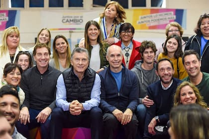 Santilli, Macri, Tagliaferri, Larreta, Lousteau y Ferraro, en un acto en 2019
