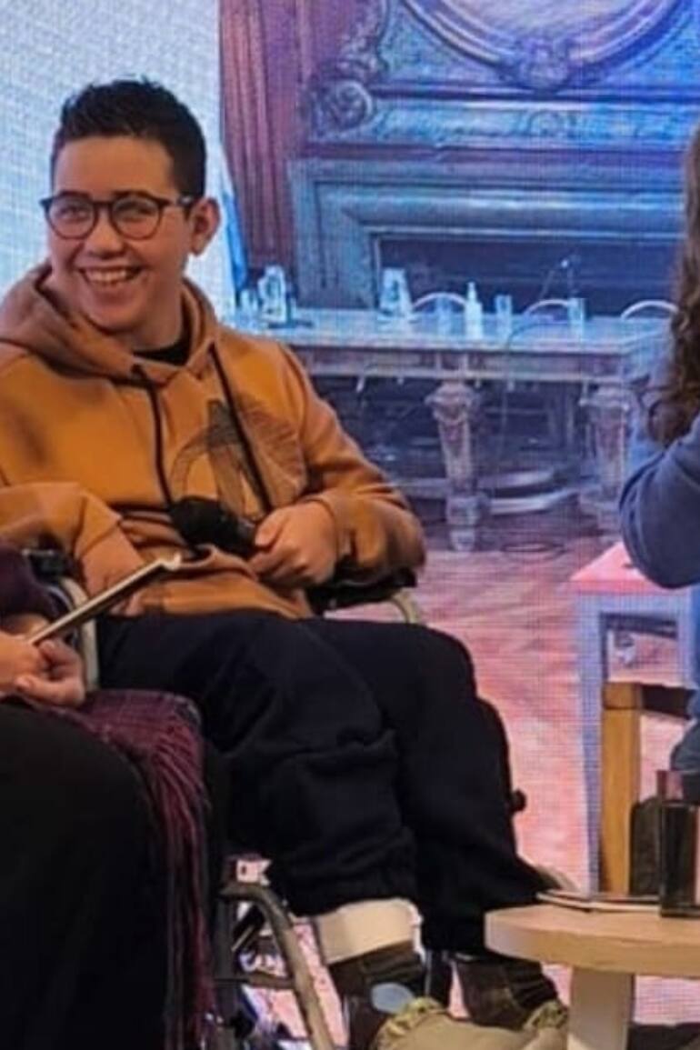 Santino en uno de los momentos más importantes de su vida.
