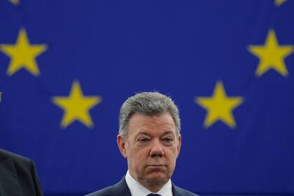 Santos frente al Parlamento Europeo