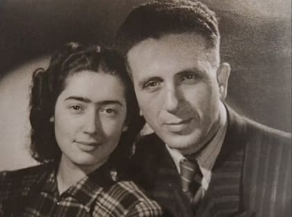 Sara con Bernardo, el amor de su vida