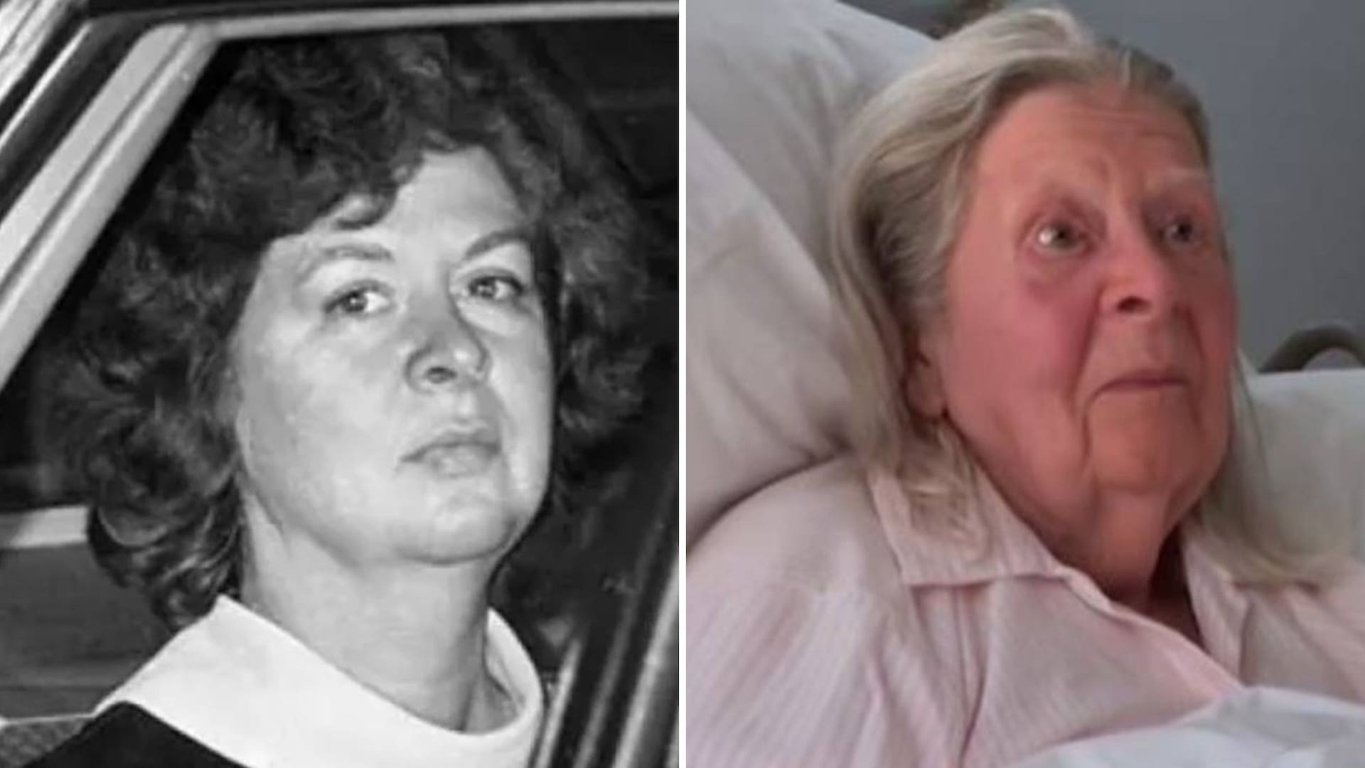 Sara Jane Moore, la mujer que intentó asesinar al presidente estadounidense Gerald Ford en 1975 (izquierda), cumplió 30 años de prisión y continúa viva y lúcida en la actualidad (derecha), aunque nunca pudo definir bien por qué quiso convertirse en una magnicida