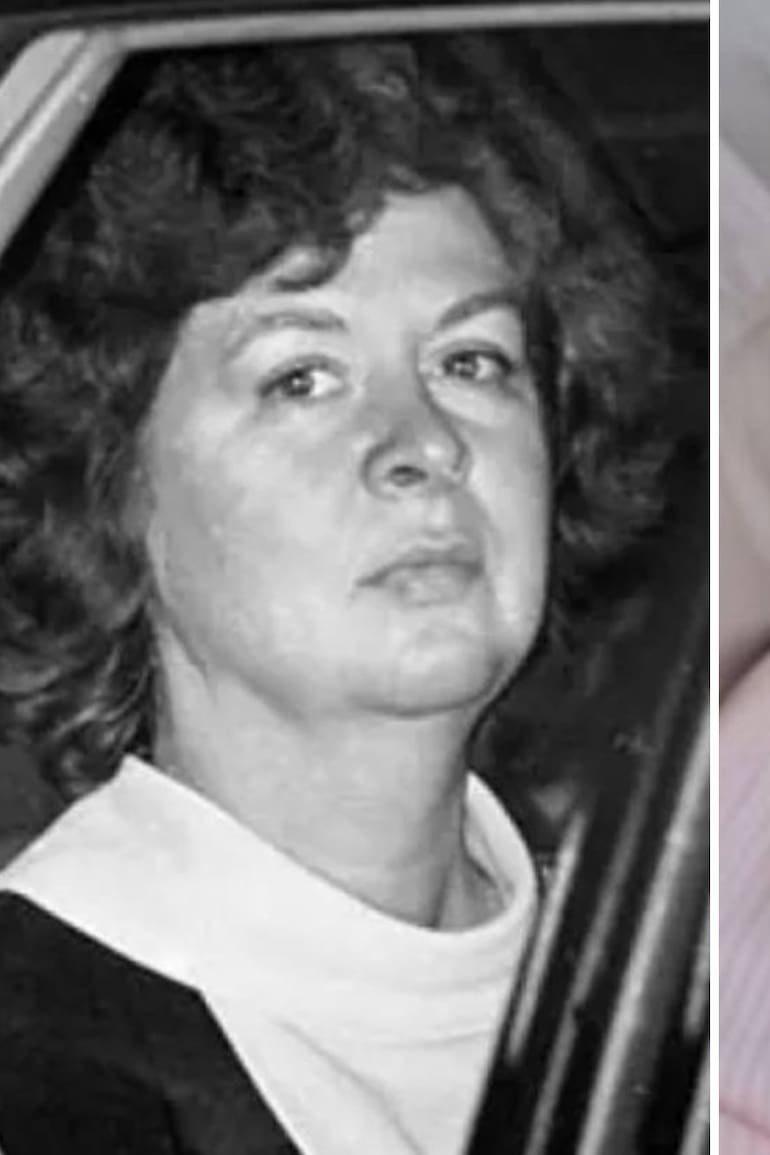 Sara Jane Moore, la mujer que intentó asesinar al presidente estadounidense Gerald Ford en 1975 (izquierda), cumplió 30 años de prisión y continúa viva y lúcida en la actualidad (derecha), aunque nunca pudo definir bien por qué quiso convertirse en una magnicida