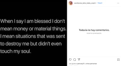 Sarah compartió el difícil momento que atravesaba luego de que se descubrió su OnlyFans