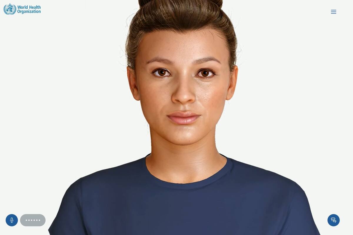 Sarah es un asistente digital creado por la Organización Mundial de la Salud