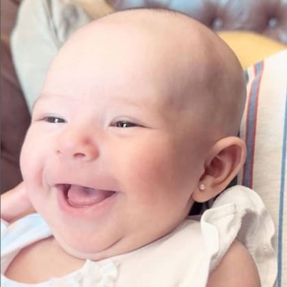 Sarah, hija de Fernando Burlando y Barby Franco, nació el 18 de diciembre del año pasado