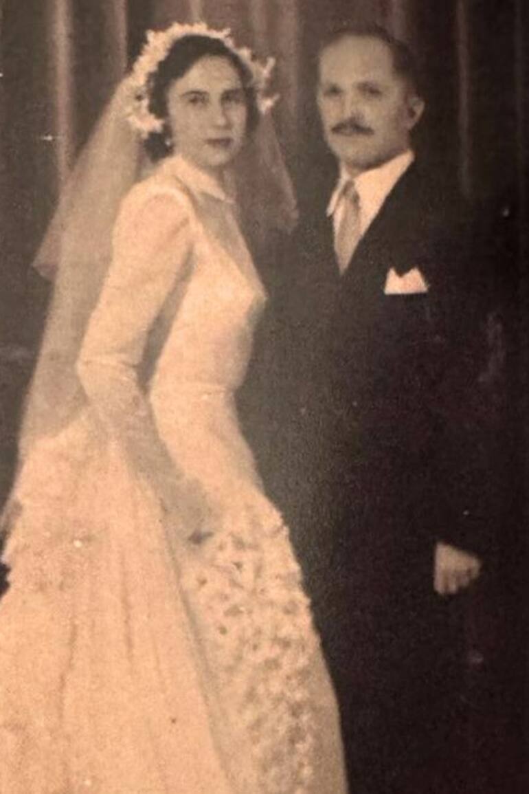 Sarita y Moises Roitman el día de su casamiento
