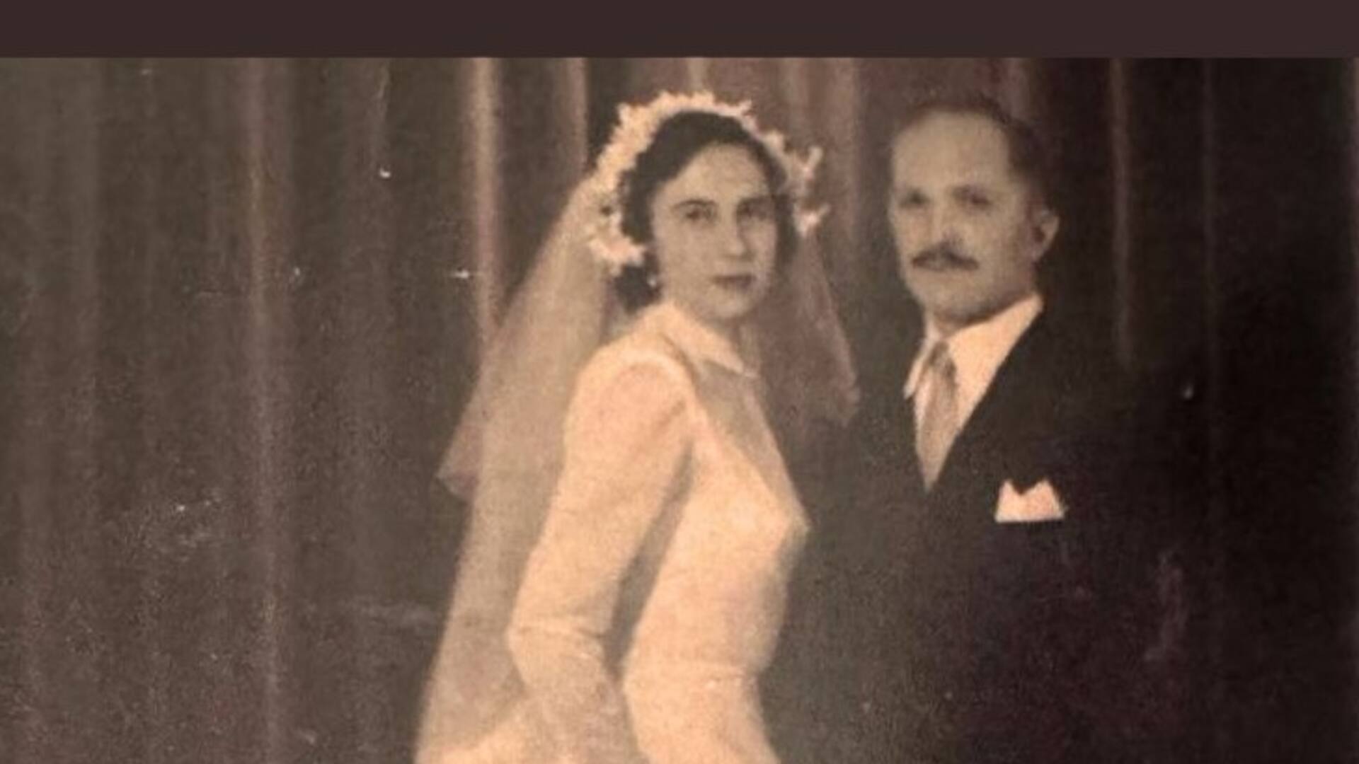 Sarita y Moises Roitman el día de su casamiento