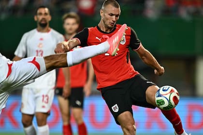 Sasa Kalajdzic, en el partido del lunes pasado contra Túnez, en Viena