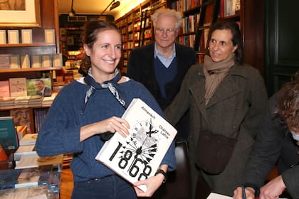 Saskia de Rothschild junto a sus padres, el baron Éric de Rothschild y Maria Beatrice-Caracciolo