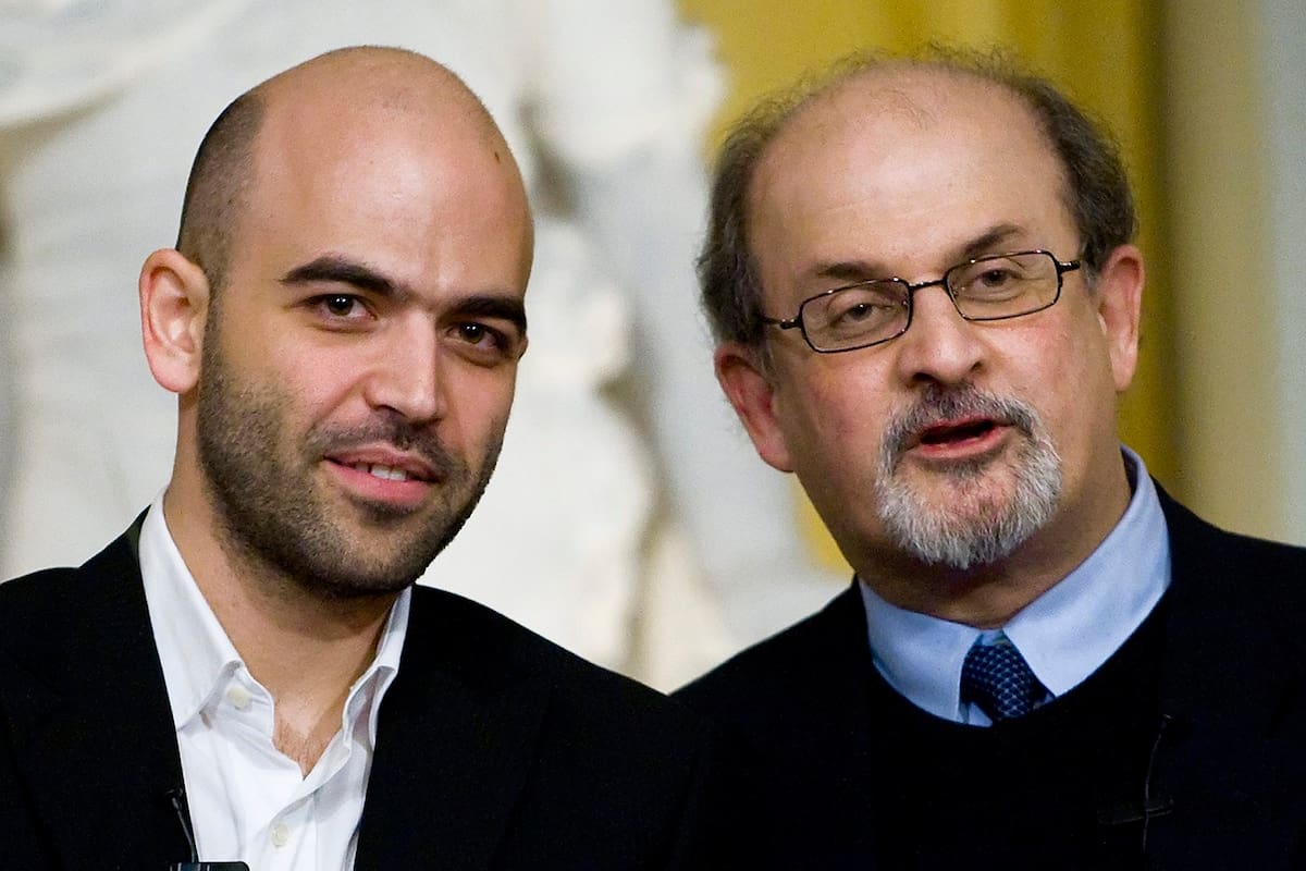 Saviano y Salman Rushdie, en 2008