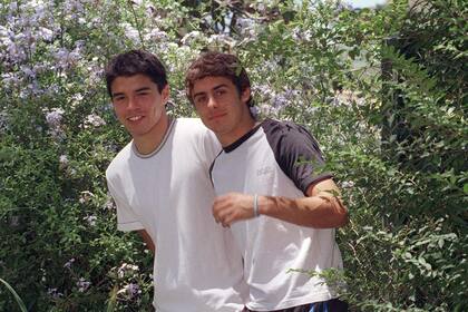 Saviola y Aimar En El Hindu Club Antes Del Partido River San Lorenzo 15/11/99