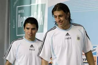 El divertido cruce en las redes entre Saviola y Crespo: "Estás igual"