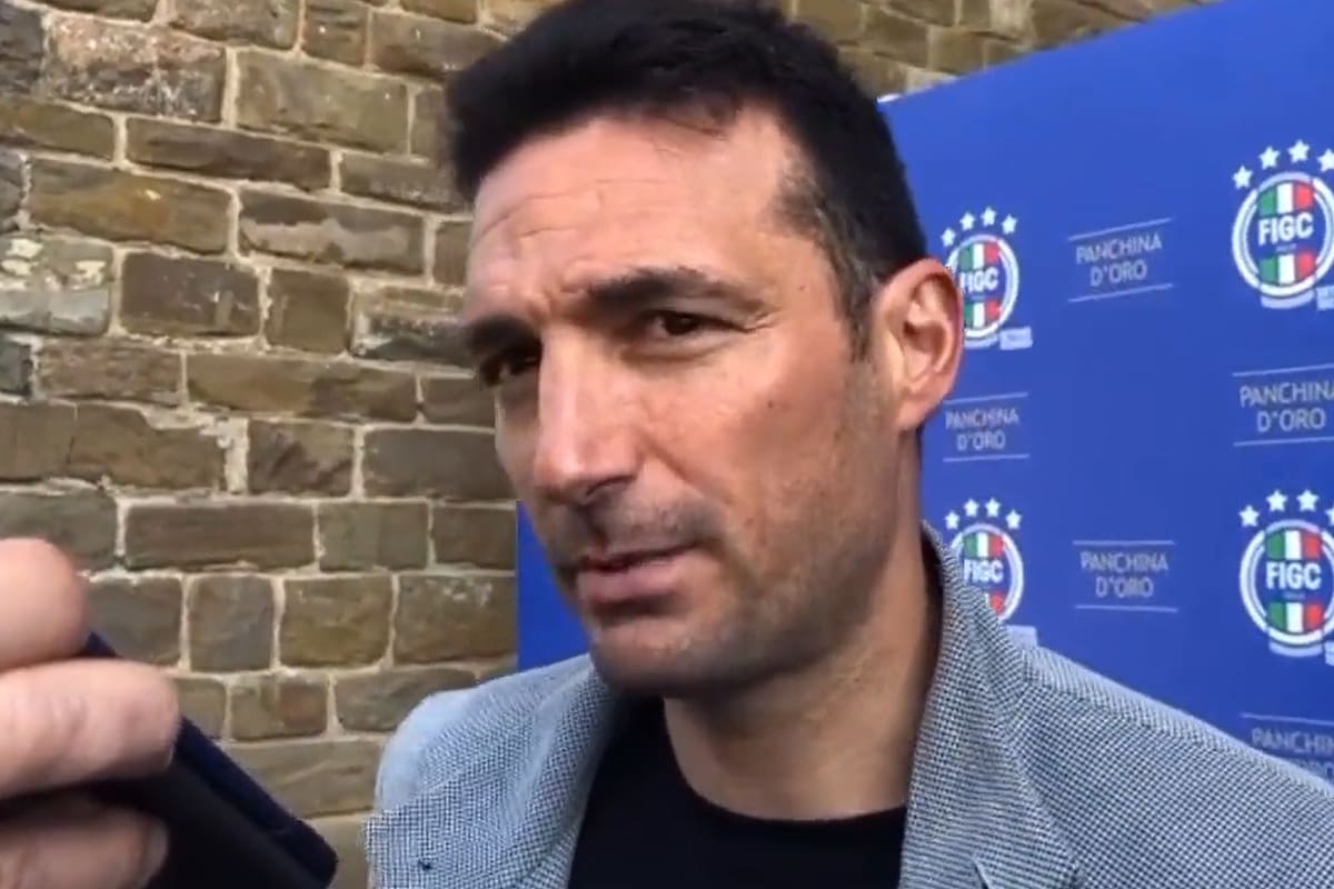 Scaloni habló con medios italianos en Firenze