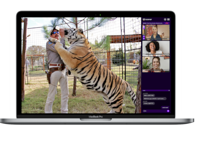 Scener se presenta como "un cine virtual" y permite mirar series y películas de Netflix mientras charlamos con amigos.