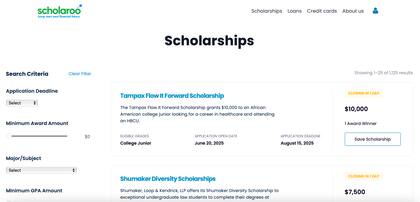 Scholaroo es una herramienta que ayuda a los estudiantes a encontrar becas en EE.UU.