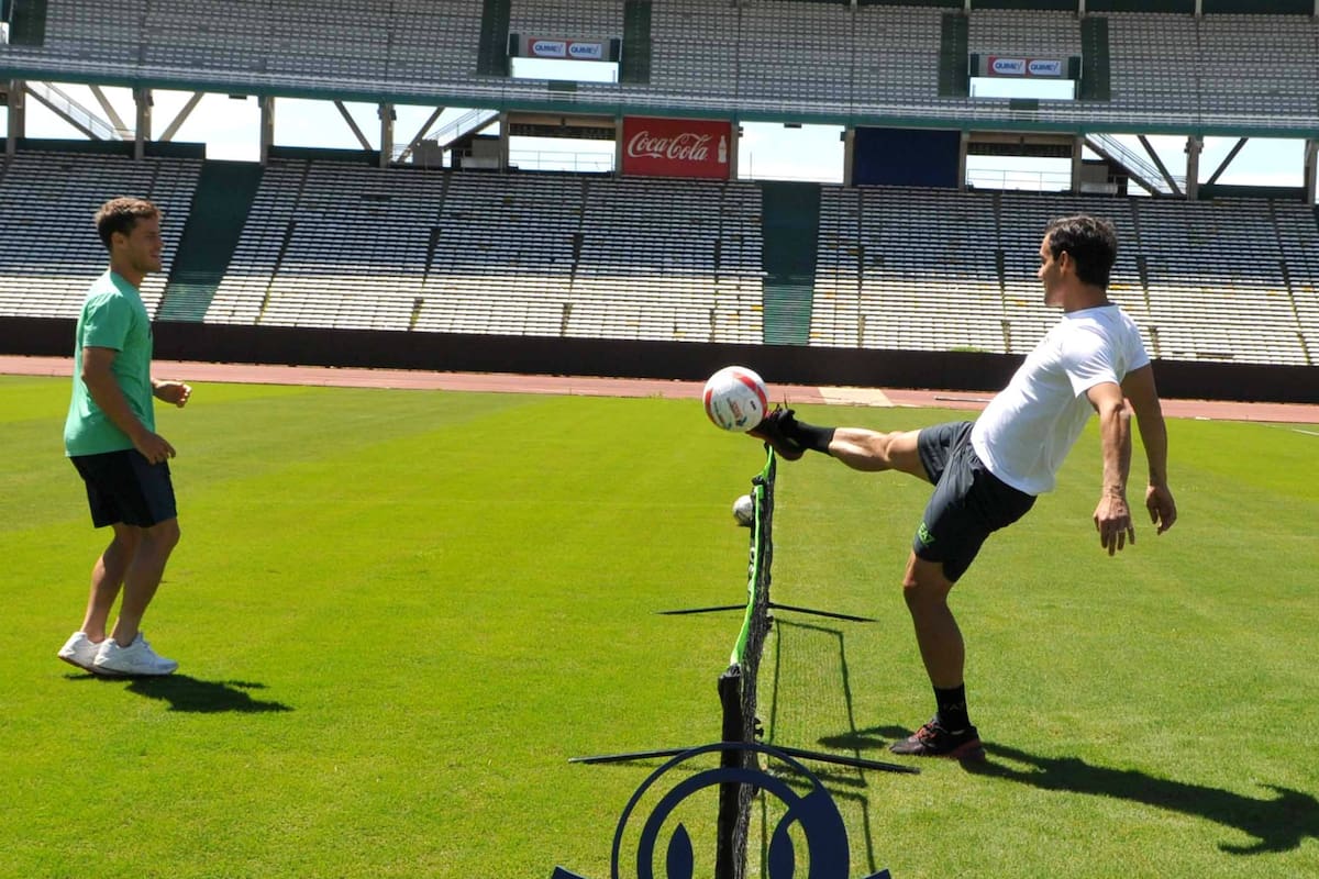 Schwartzman y Fognini, y un fútbol-tenis sobre el césped del Kempes