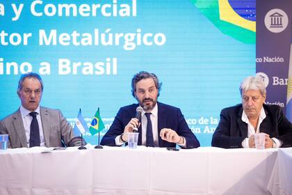 Scioli, Cafiero y Furlán, en San Pablo