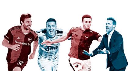 Scocco (Newell''s), González (Atlético Tucumán), Ledesma (Colón) y Bernardi, DT de Godoy Cruz