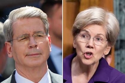 Scott Besentt y Elisabeth Warren