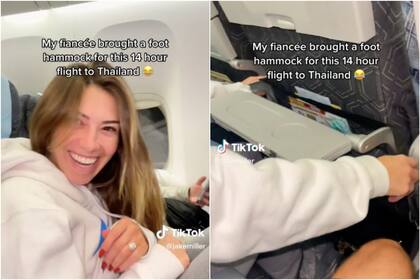 Se burló del accesorio que compró su novia para viajar cómoda en un vuelo largo, pero éste podría ser útil para disminuir problemas físicos