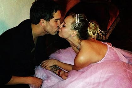 Cuoco en el casamiento con su primer marido, el tenista Ryan Sweeting