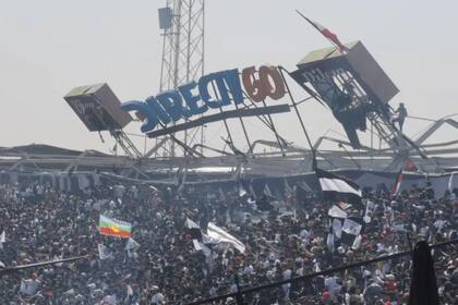 Se cayó parte del techo del Estadio Monumental de Colo Colo