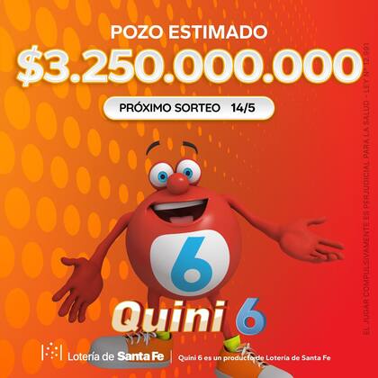 Se conoce el pozo estimado del Quini 6 para el sorteo de este miércoles 14 de mayo