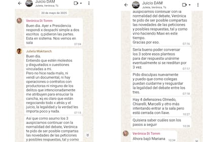 Se conocieron más chats entre los jueces del malogrado juicio por la muerte de Diego Maradona