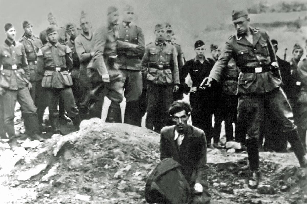 Se conoció la identidad del oficial de la foto "El último judío de Vinnitsa" gracias a la IA