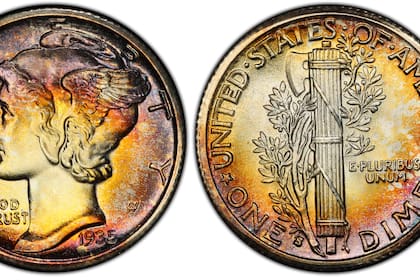 Se cree que se emitieron más de 15 millones de unidades de la Mercury Dime